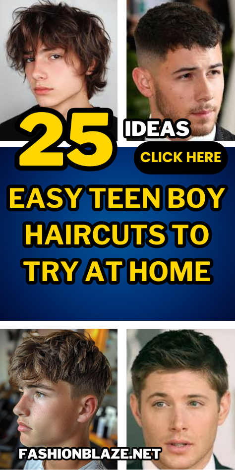 25 Easy Teen Boy Haircuts To Try At Home