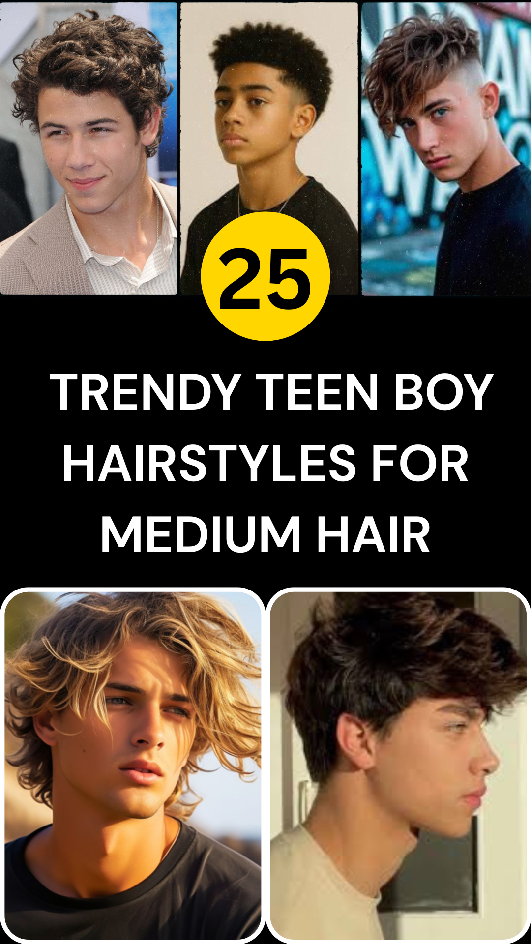 25 Trendy Teen Boy Hairstyles For Medium Hair