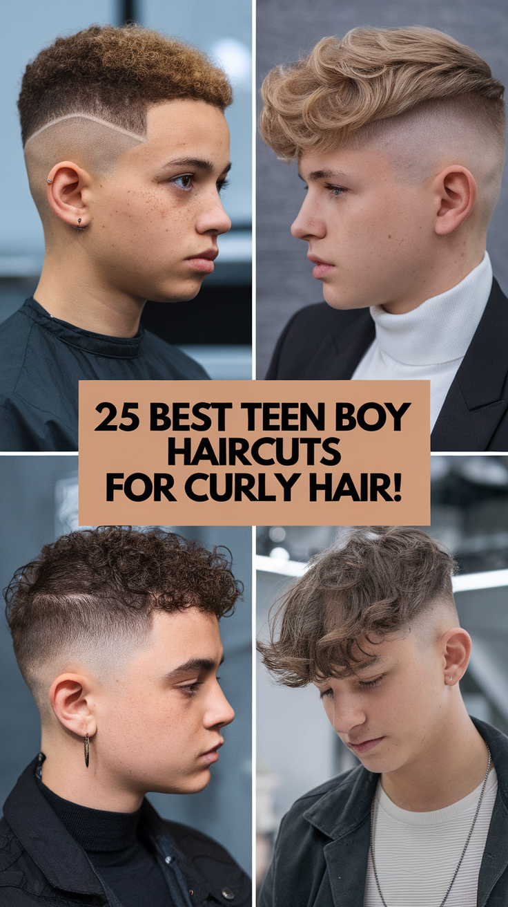 25 Best Teen Boy Haircuts For Curly Hair