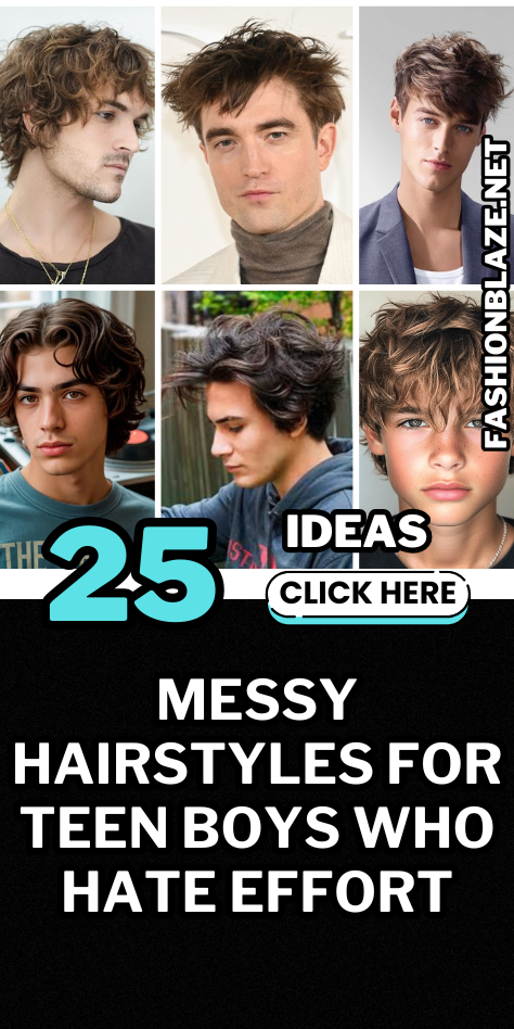 25 Messy Hairstyles For Teen Boys Who Hate Effort