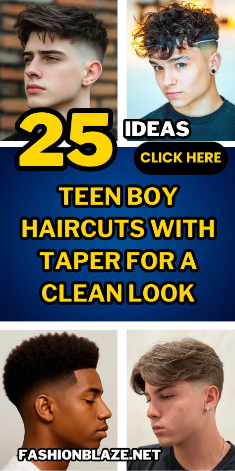 25 TEEN BOY HAIRCUTS WITH TAPER FOR A CLEAN LOOK
