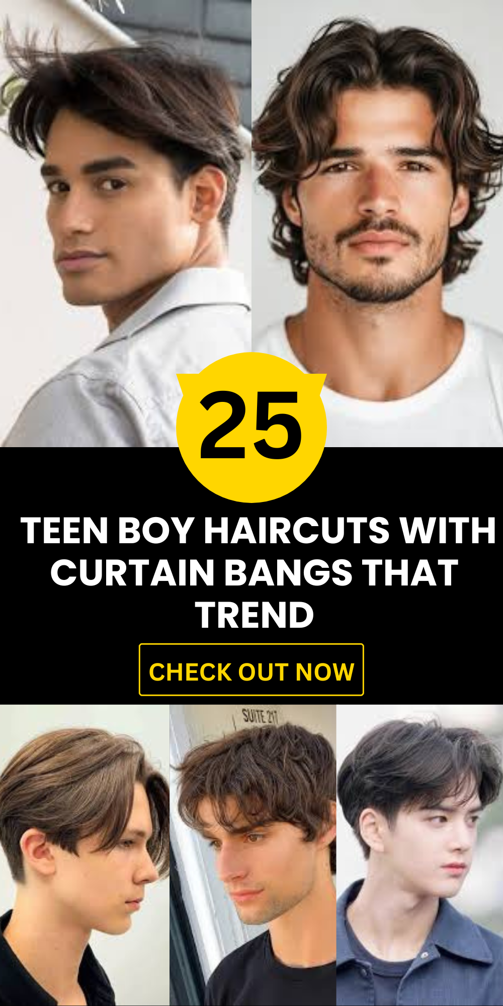 25 Teen Boy Haircuts With Curtain Bangs That Trend