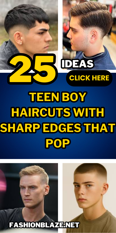25 Teen Boy Haircuts With Sharp Edges That Pop