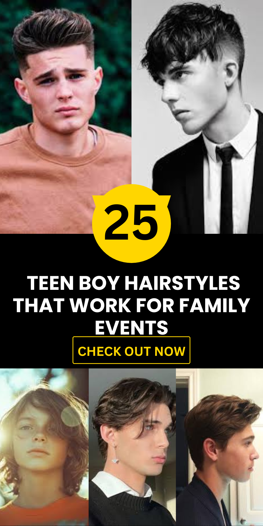25 Teen Boy Hairstyles That Work For Family Events
