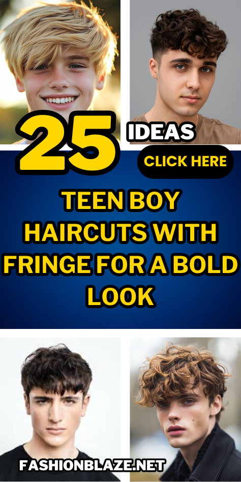 25 TEEN BOY HAIRCUTS WITH FRINGE FOR A BOLD LOOK