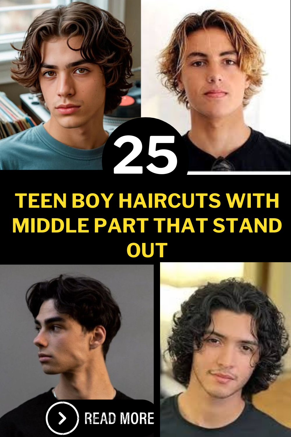 25 TEEN BOY HAIRCUTS WITH MIDDLE PART THAT STAND OUT